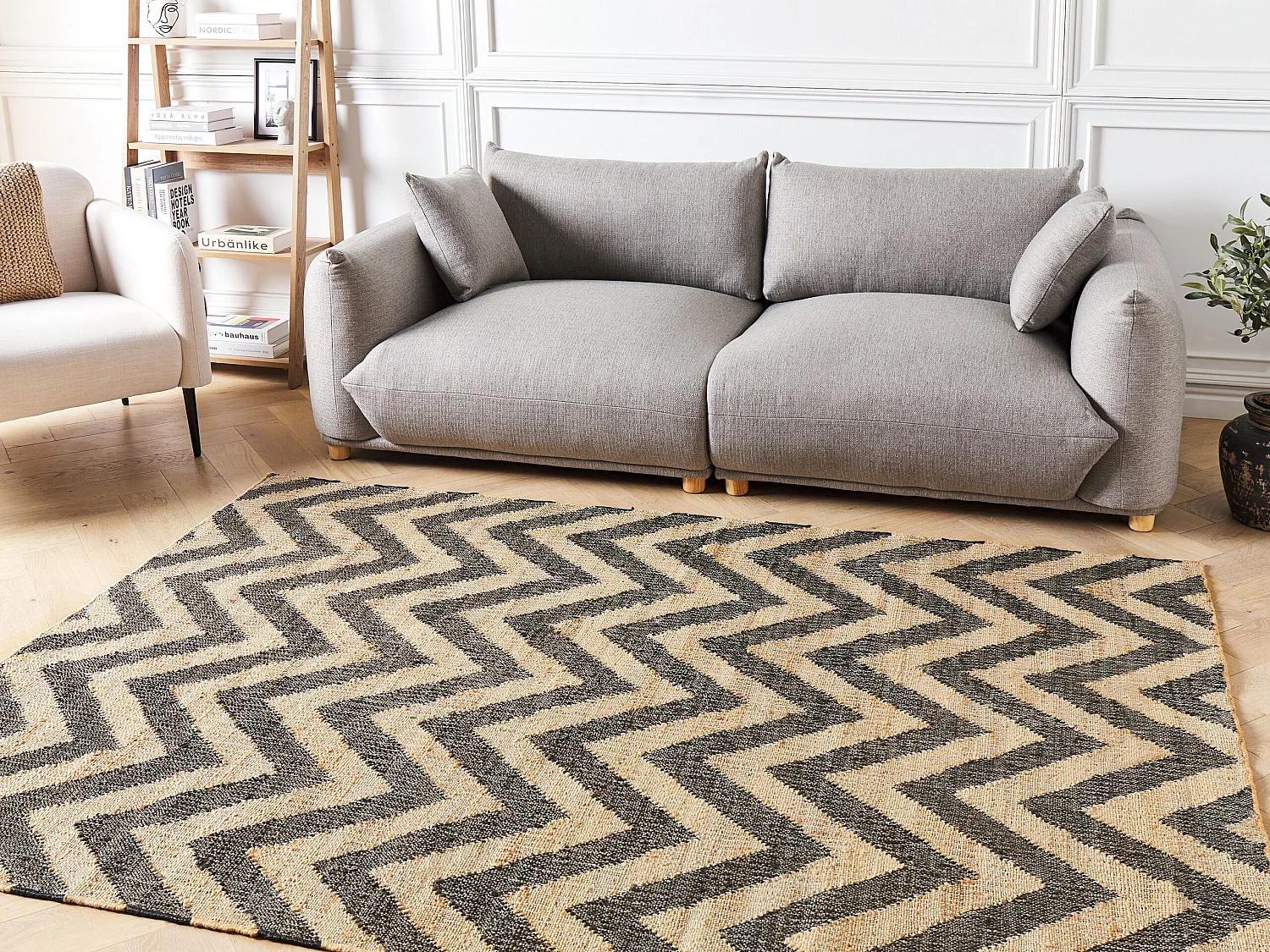 Vloerkleed DEDEPINARI 160 x 230 cm Jute Beige