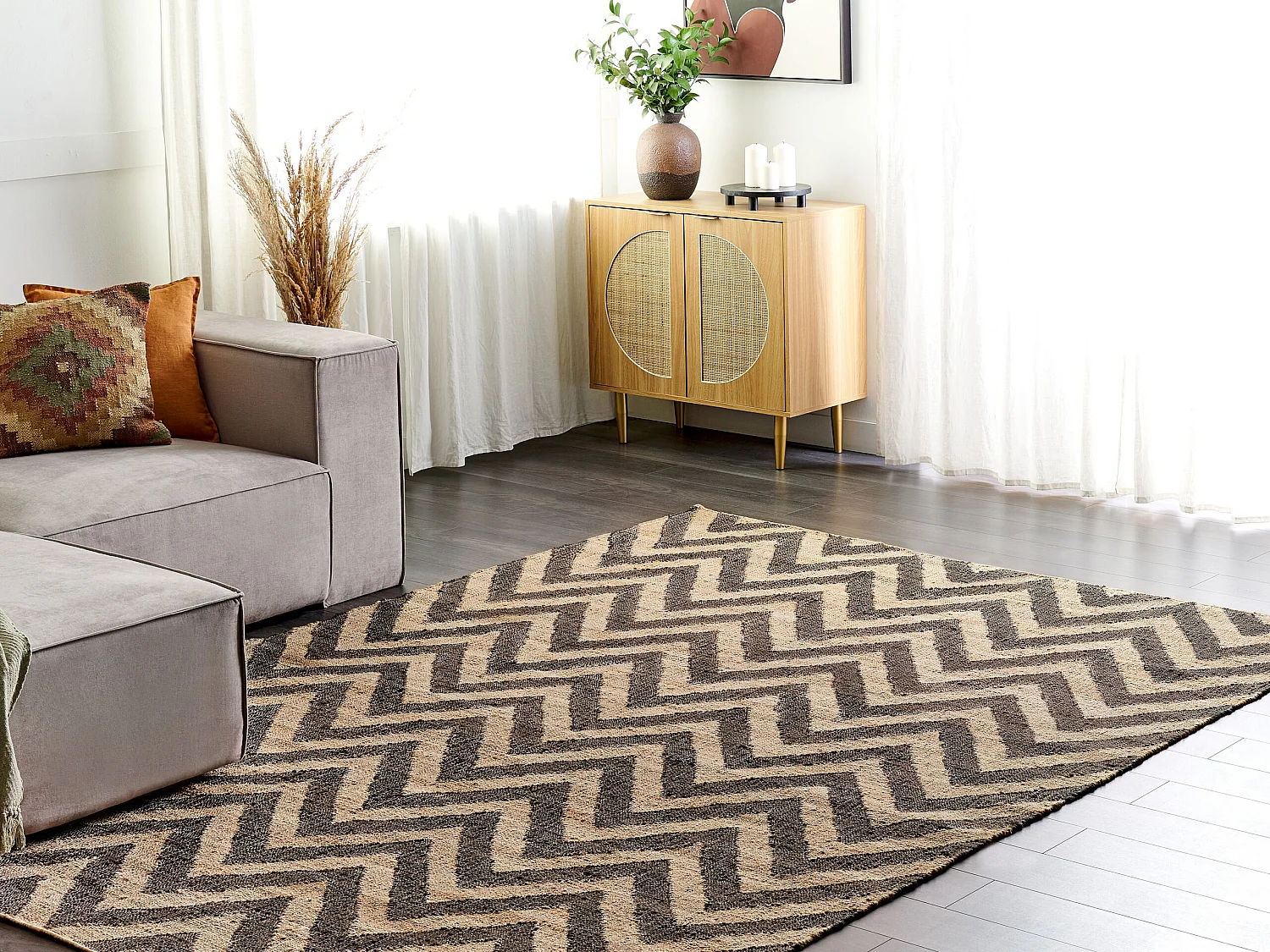 Alfombra DEDEPINARI 200 x 300 cm Yute Beige