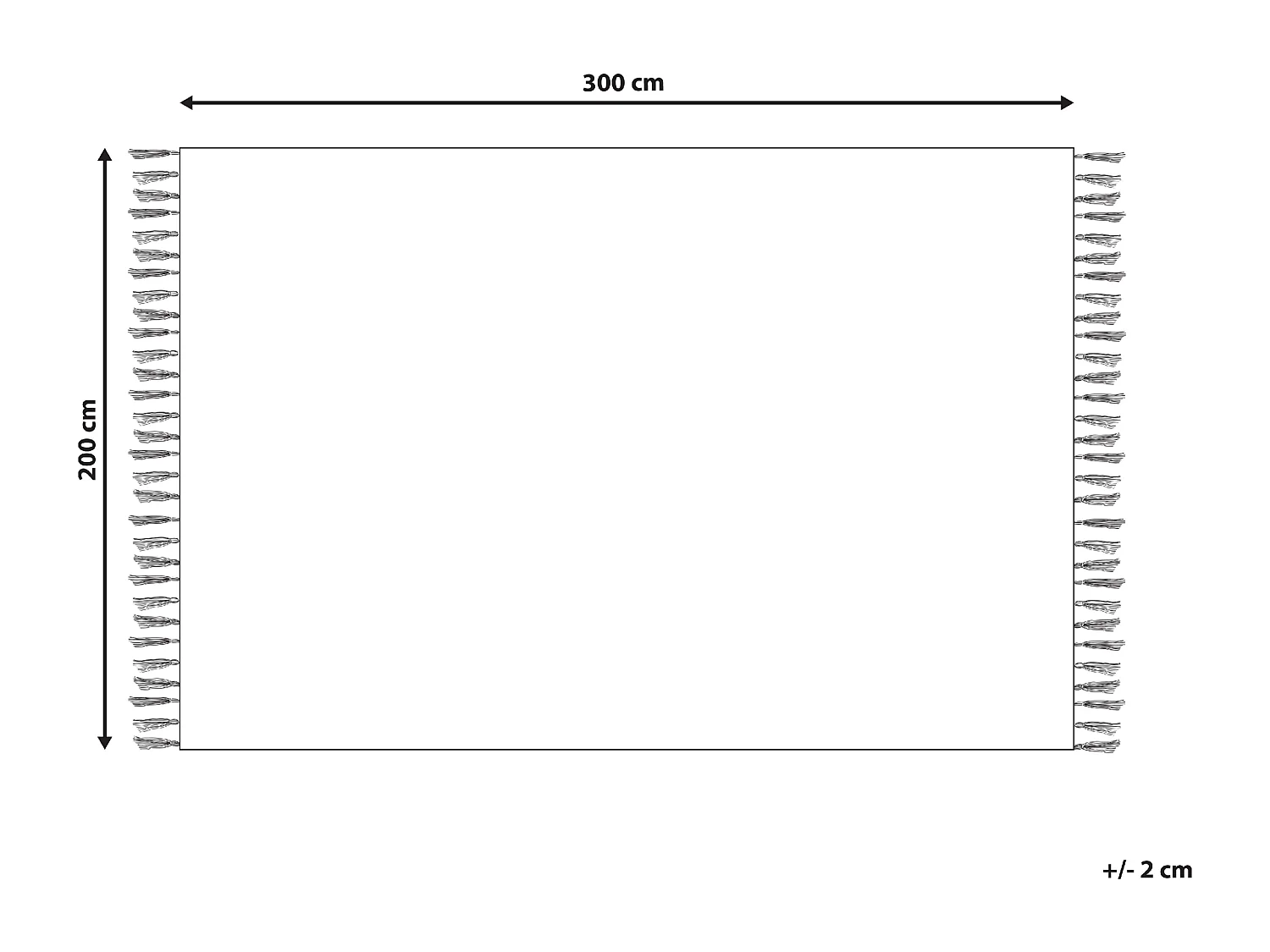 Vloerkleed KONURTAY 200 x 300 cm Jute Beige