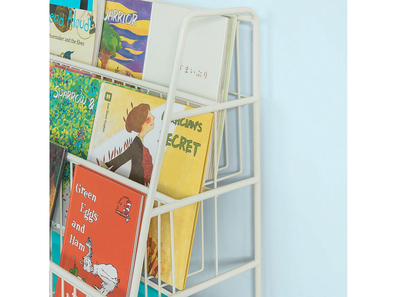 SoBuy KMB07-B Bibliothèque + Coffre de Rangement Coffre à Jouets Étagère à Livres pour Enfants Porte-Revues Étagère de Rangement Jouets