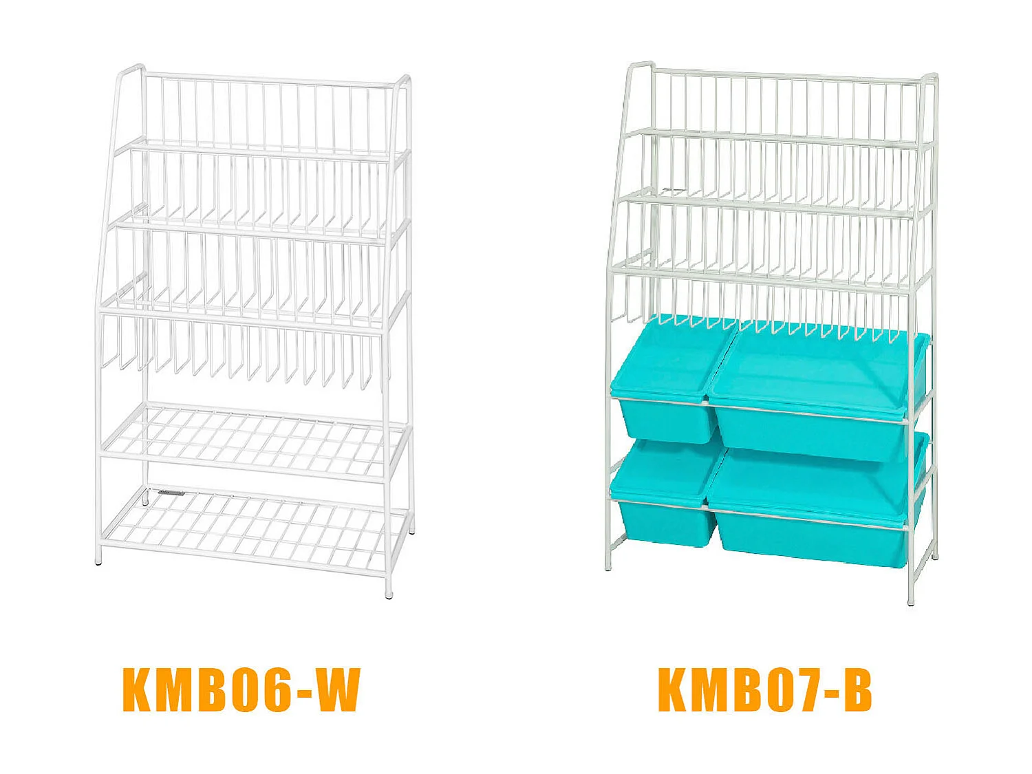 SoBuy KMB07-B Bibliothèque + Coffre de Rangement Coffre à Jouets Étagère à Livres pour Enfants Porte-Revues Étagère de Rangement Jouets