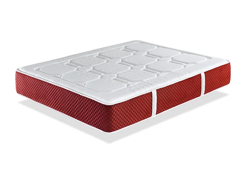 Matelas Ressorts ensaches 160X200 SPRING PREMIUM, Epaisseur 30 CM, Mousse mousse, 7 zones de confort