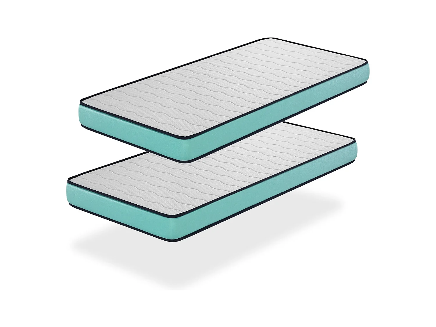 Matelas LOT 2 PROMO CONFORT 80x160 Épaisseur 14 CM – Rembourrage super soft - Juvénil - idéal pour les lits gigognes
