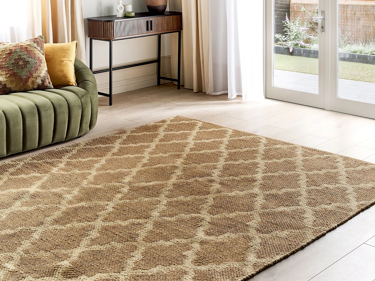 Vloerkleed MERMER 200 x 300 cm Jute Beige