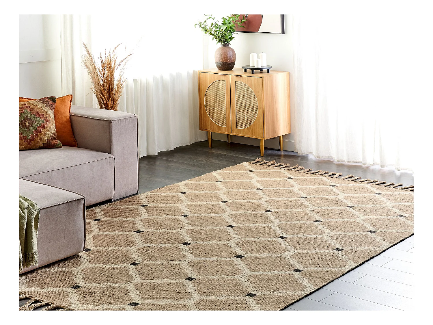 Teppich ORENCIK 200 x 300 cm Jute Beige