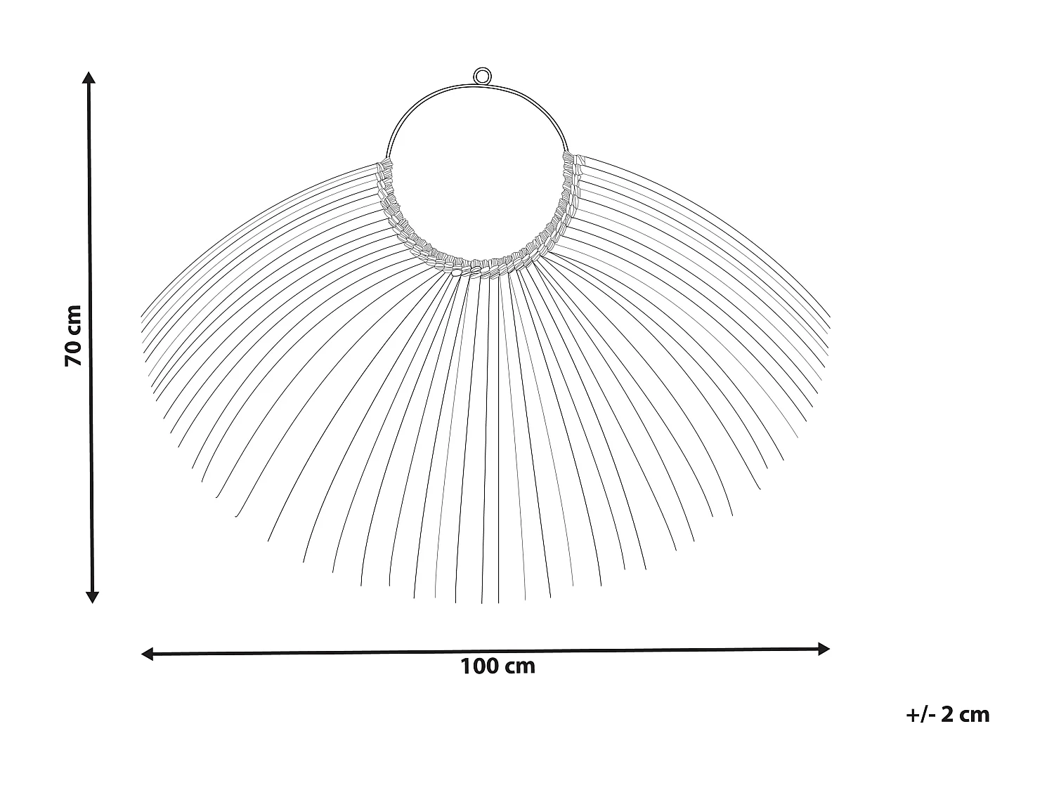 Décoration murale HATINH Herbier marin 70 cm Naturel