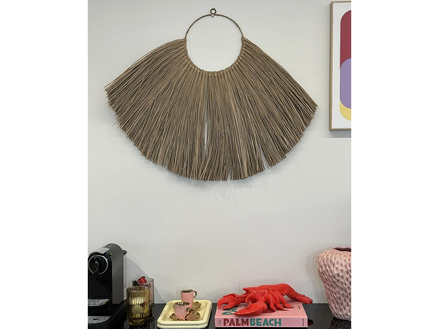 Wandobjekt HATINH Seegras 70 cm Naturfarben