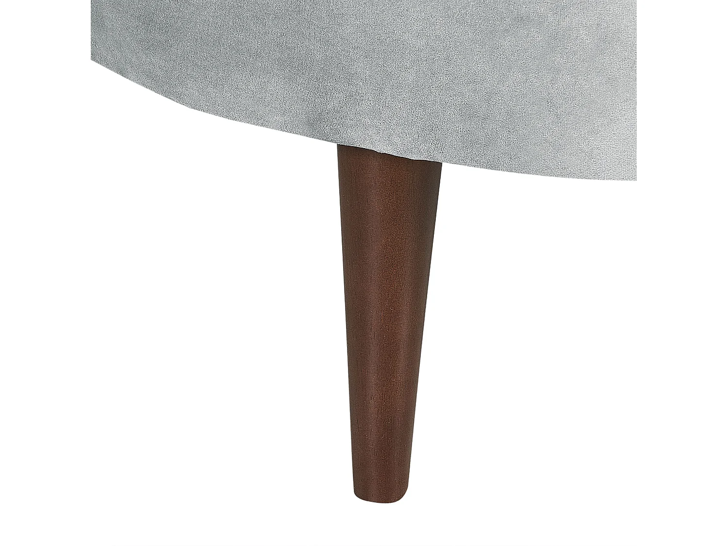 Chaise longue izquierdo CHAUMONT Terciopelo Gris claro