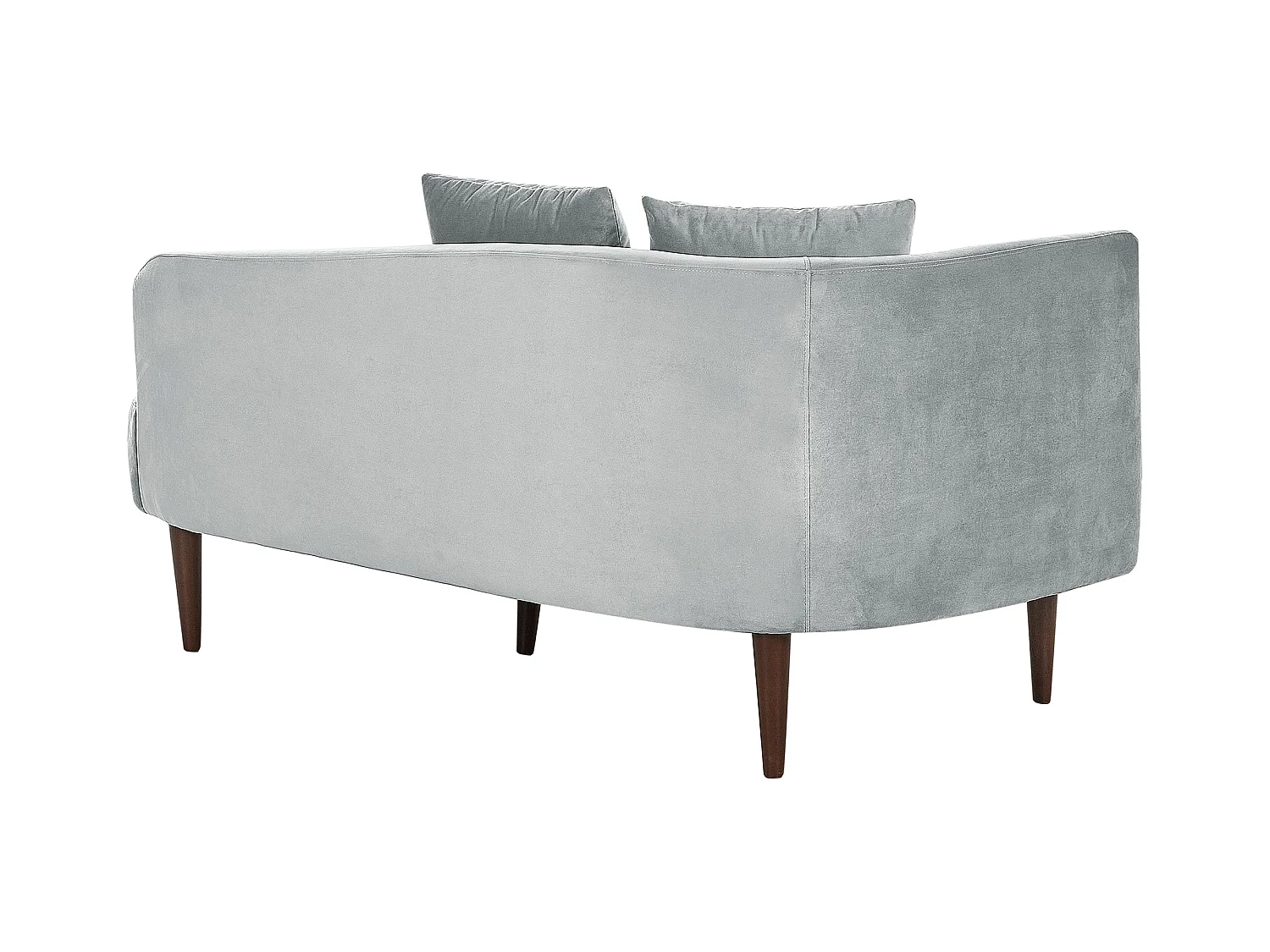 Chaise longue côté droite CHAUMONT Velours Gris clair