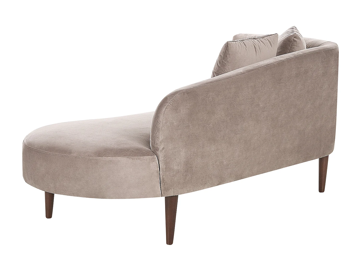 Linkszijdige chaise longue CHAUMONT Fluweel Taupe