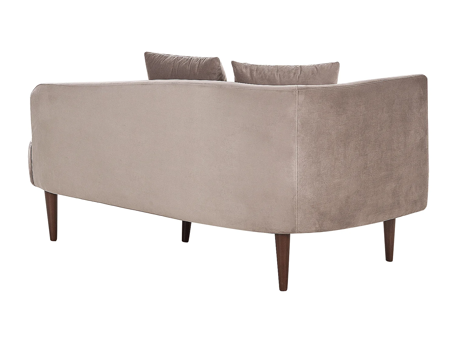 Linkszijdige chaise longue CHAUMONT Fluweel Taupe