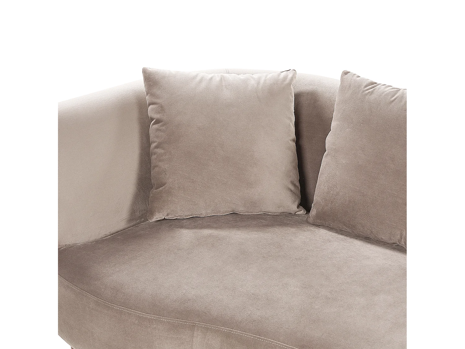 Linkszijdige chaise longue CHAUMONT Fluweel Taupe