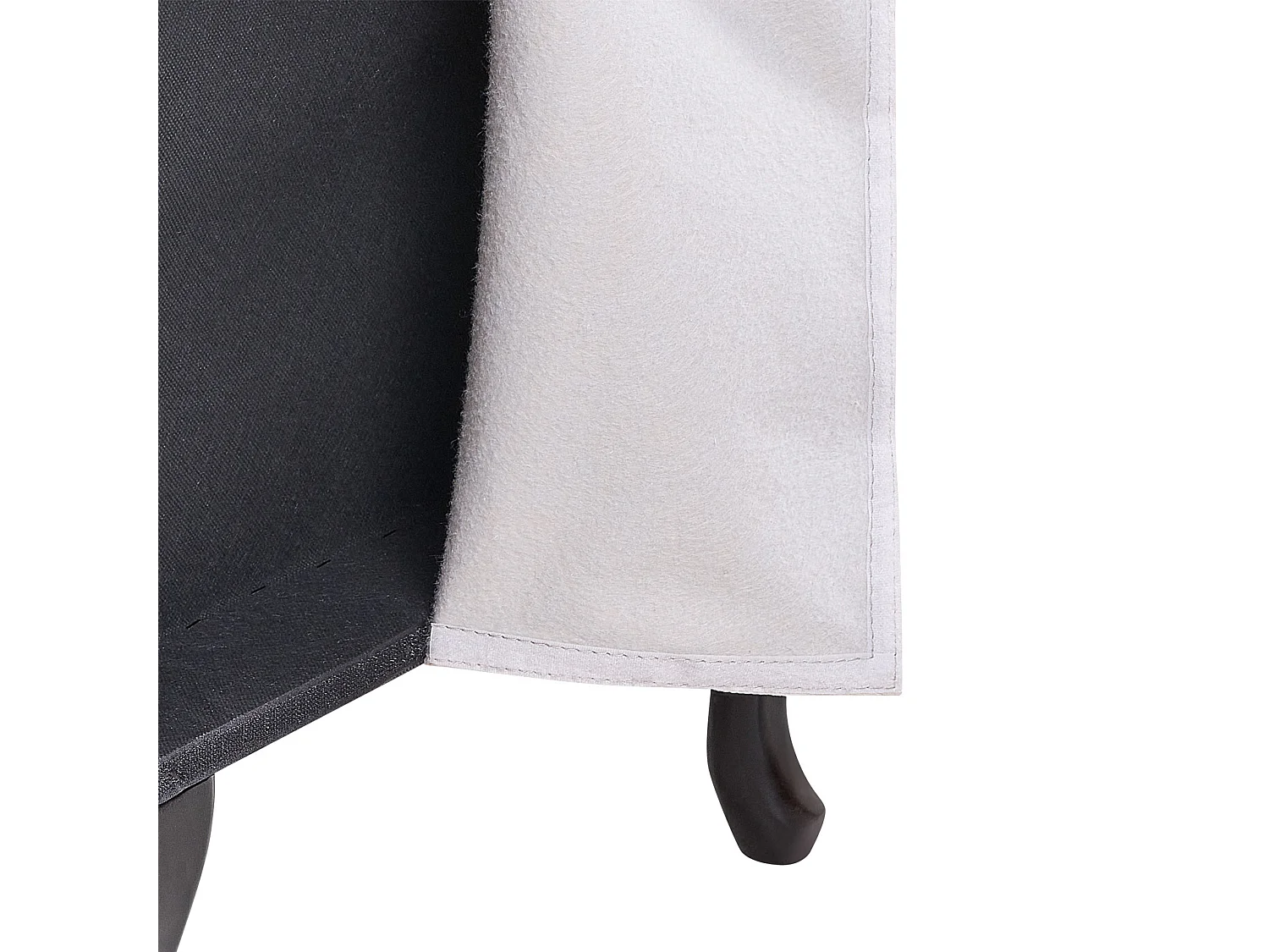 Chaiselongue linksseitig Samt beige mit Lehne Bettkasten Dekokissen Pessac