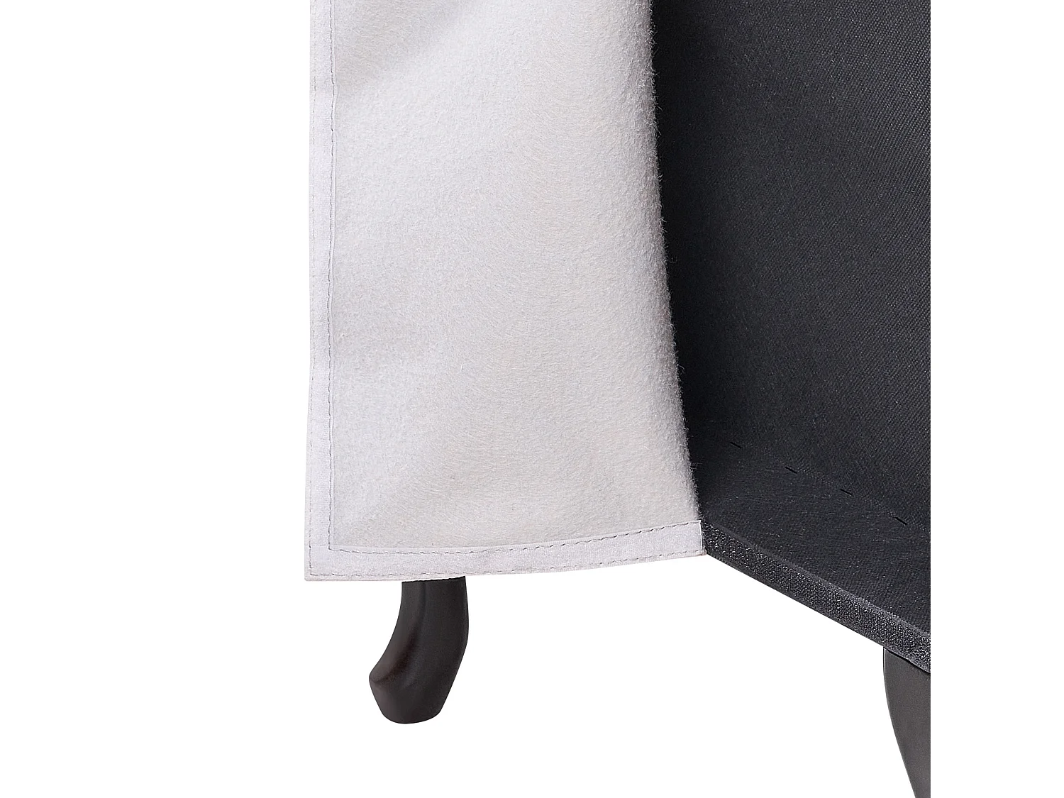 Chaise longue à direita PESSAC Veludo Verde escuro com arrumação