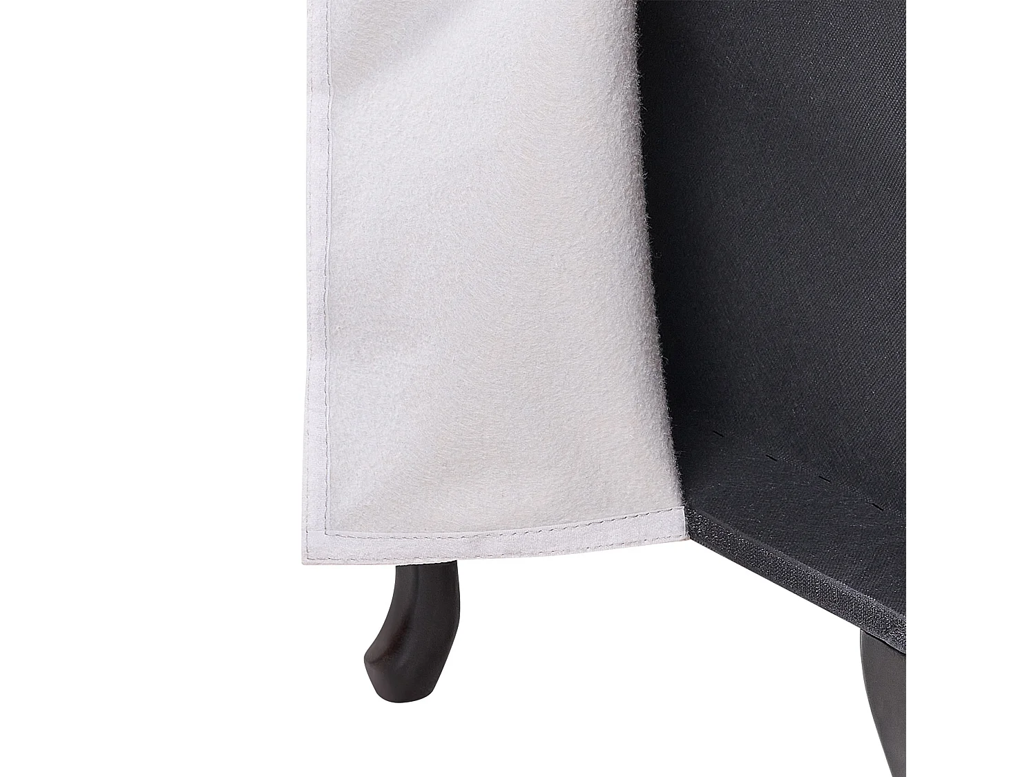 Rechtszijdige chaise longue PESSAC Fluweel Donkergrijs met opbergruimte