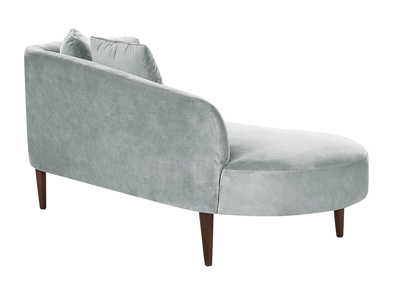 Chaise longue versione destra CHAUMONT Velluto Grigio chiaro