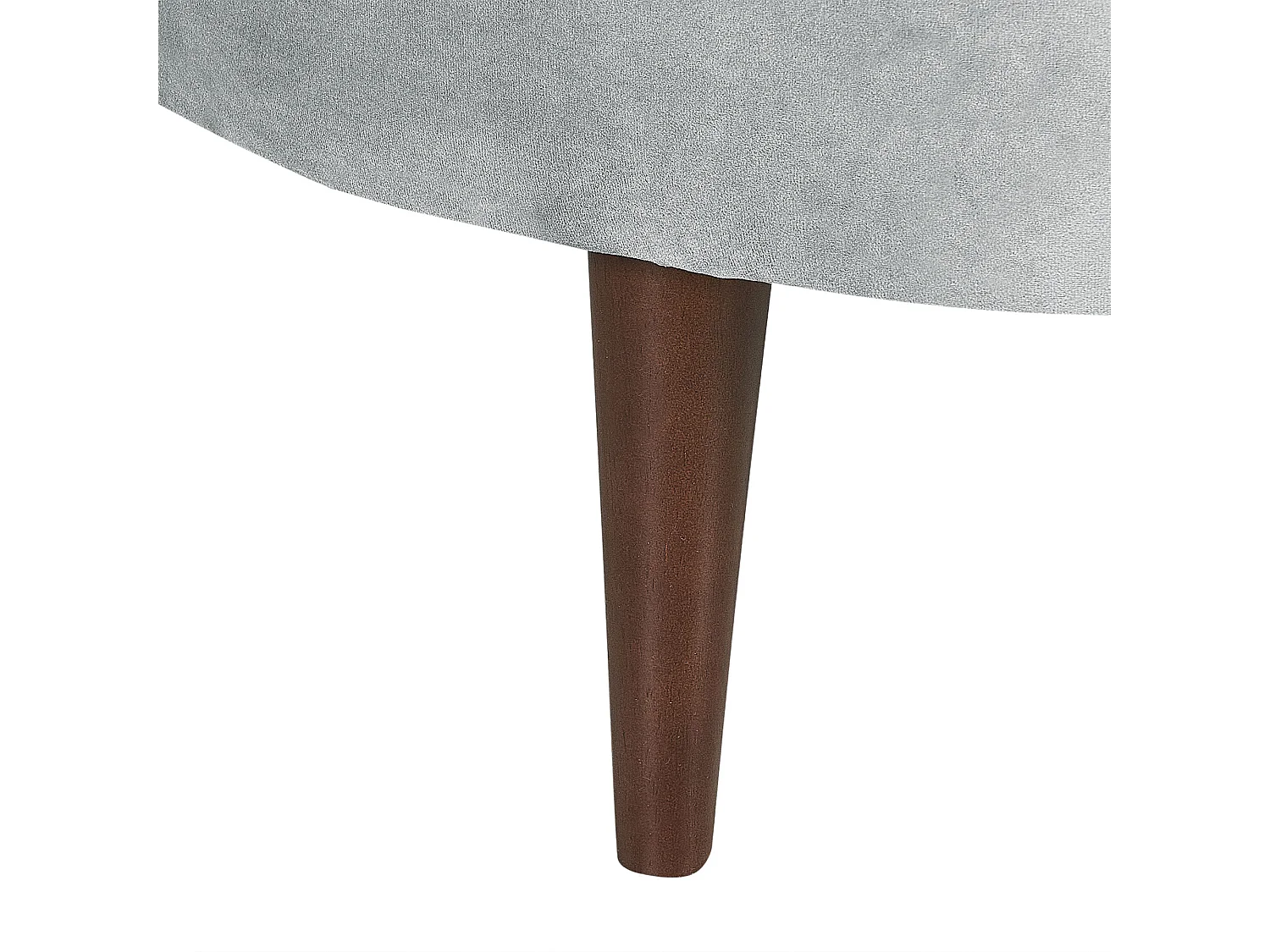 Chaise longue versione destra CHAUMONT Velluto Grigio chiaro