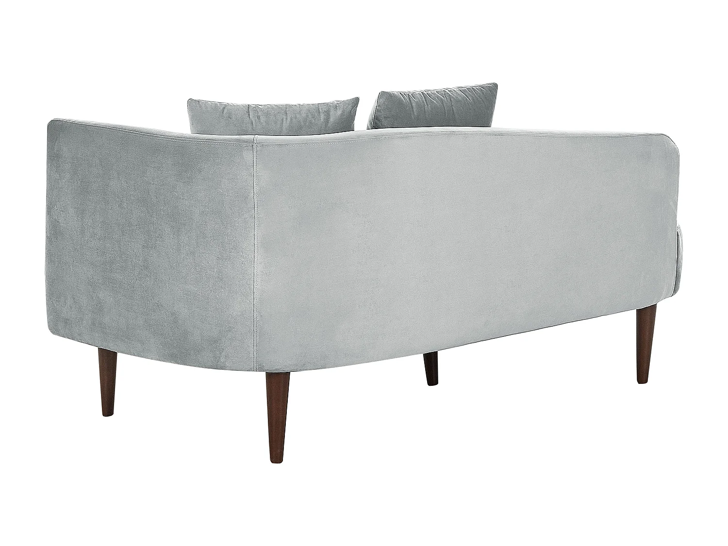 Chaise longue côté droit CHAUMONT Velours Gris clair