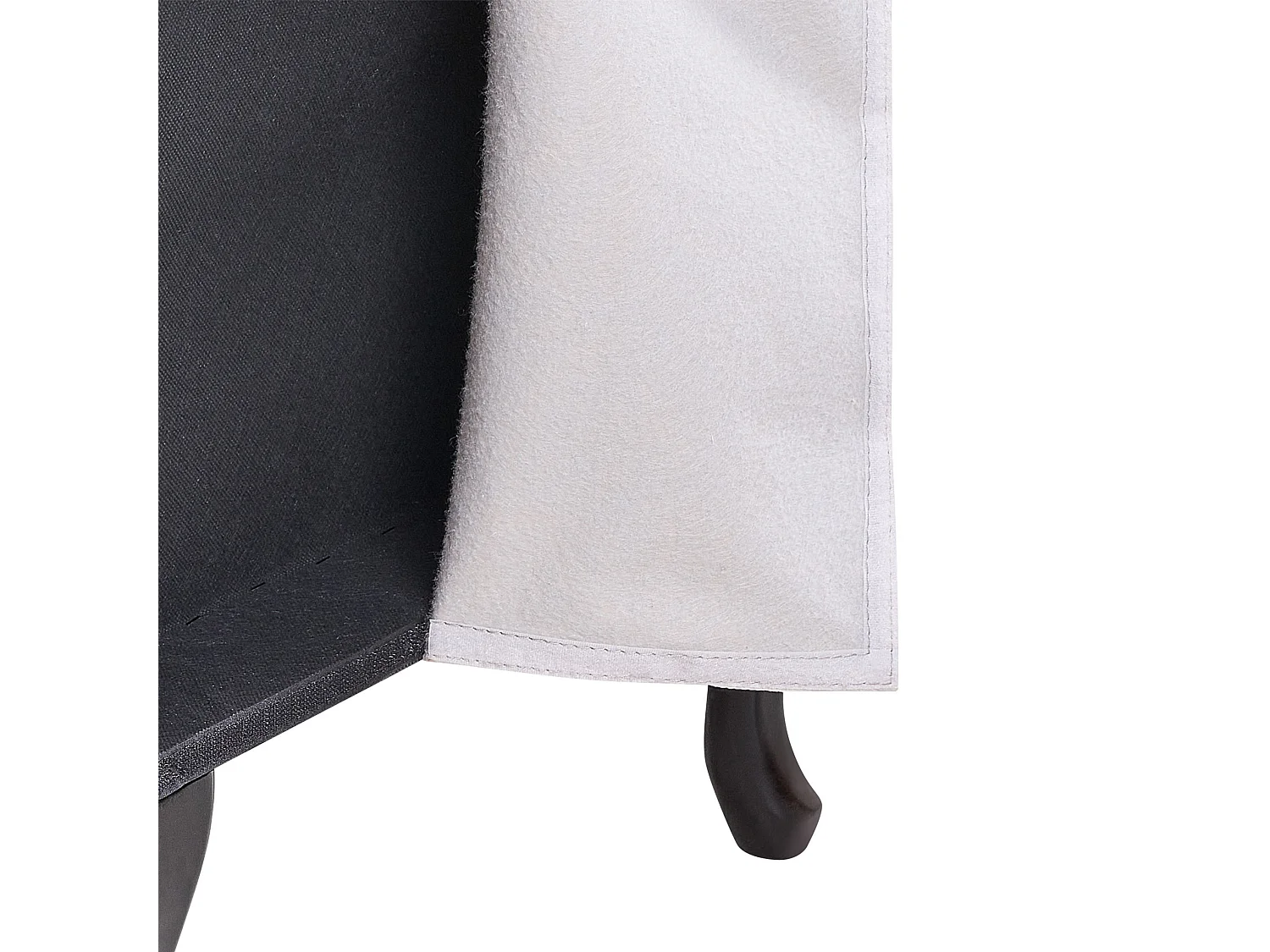 Chaise longue côté gauche PESSAC Velours Bleu paon avec rangement