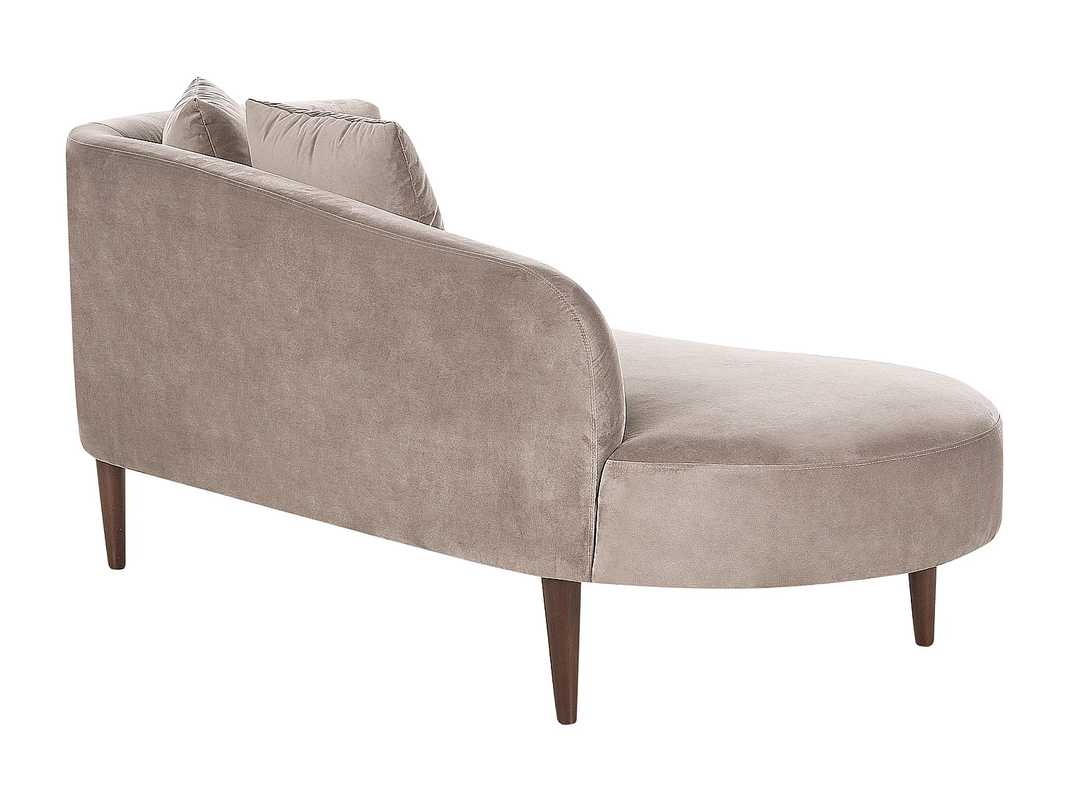 Rechtszijdige chaise longue CHAUMONT Fluweel Taupe