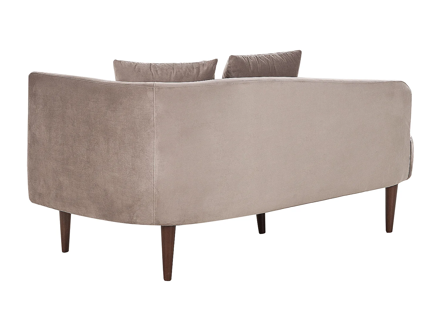 Rechtsseitige Chaiselounge CHAUMONT Samtstoff Taupe