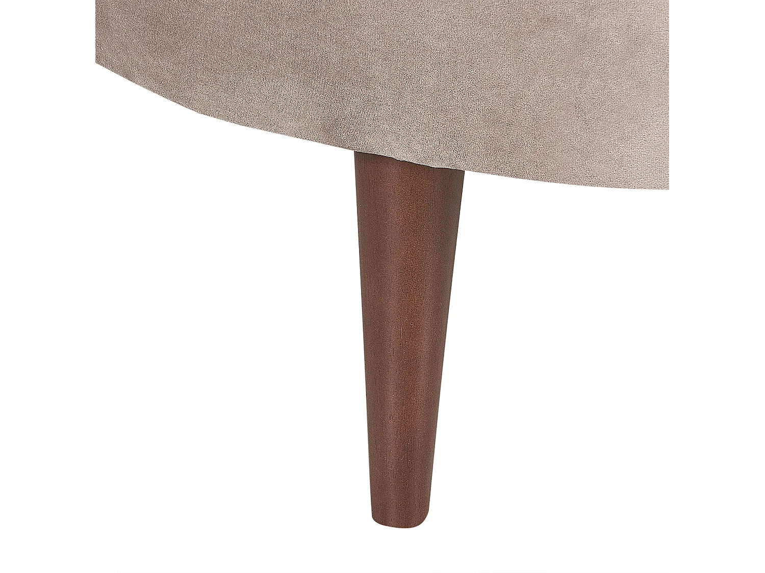 Rechtsseitige Chaiselounge CHAUMONT Samtstoff Taupe