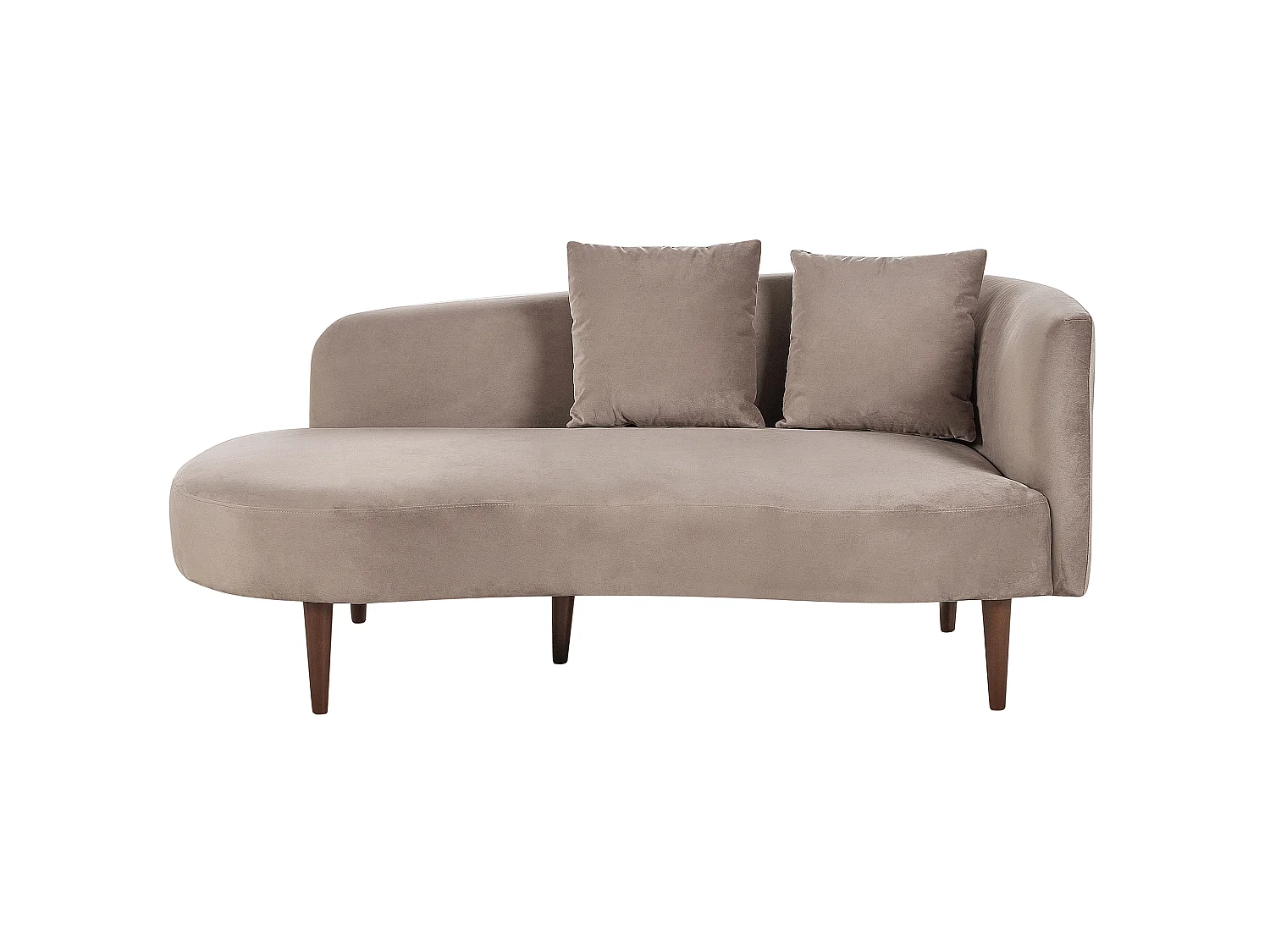 Chaise longue côté droit CHAUMONT Velours Taupe