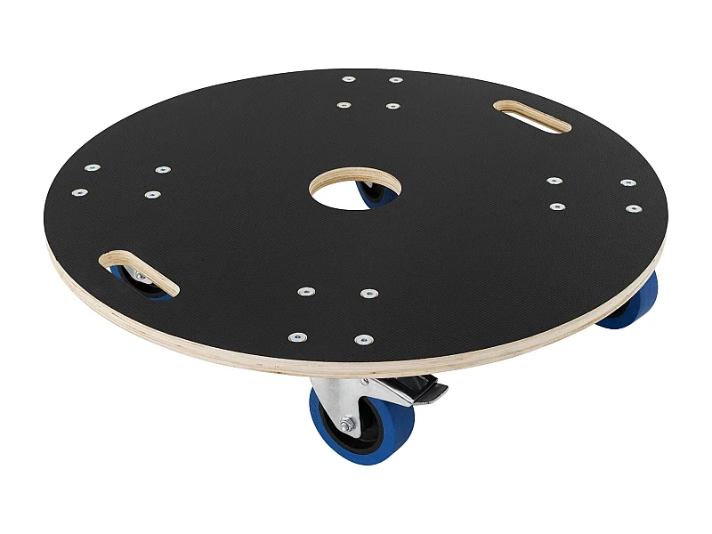 Carretilla redonda Ø67 cm para muebles tablero rodante de transporte con frenos