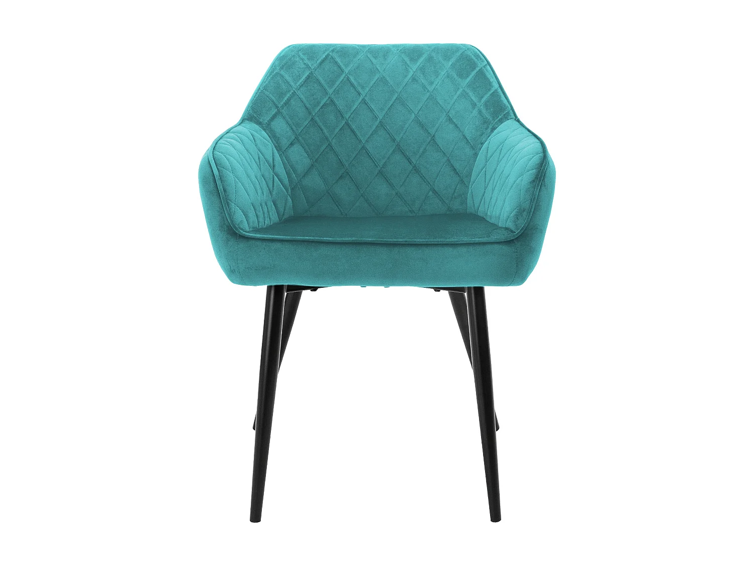 Lot de 6x chaises de salle à manger rembourrée en velours fauteuils pétrole