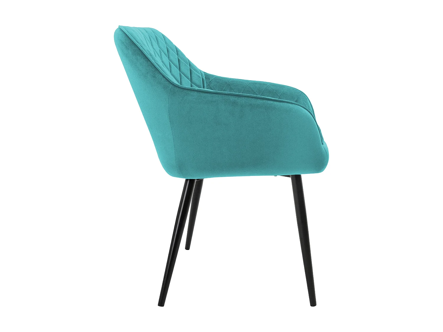 Lot de 6x chaises de salle à manger rembourrée en velours fauteuils pétrole