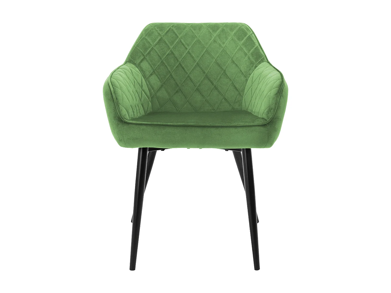 Juego de 6 sillas de comedor tapizadas en terciopelo y sillones verde salvia