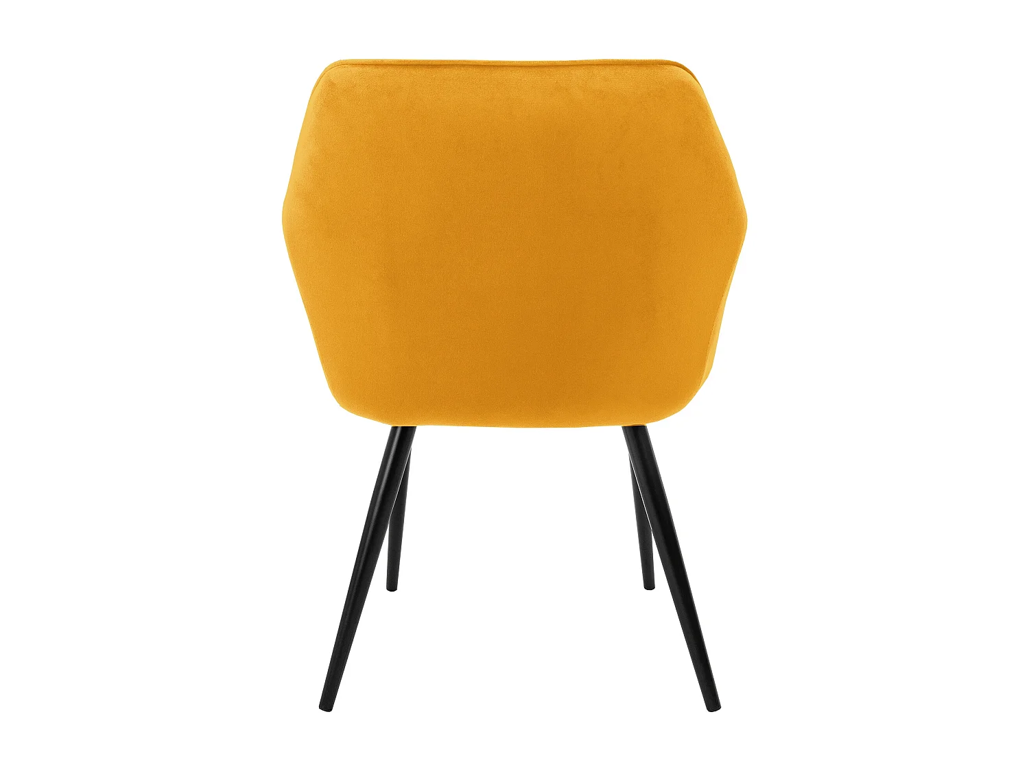 Lot de 6x chaises de salle à manger rembourrée en velours fauteuils en moutarde