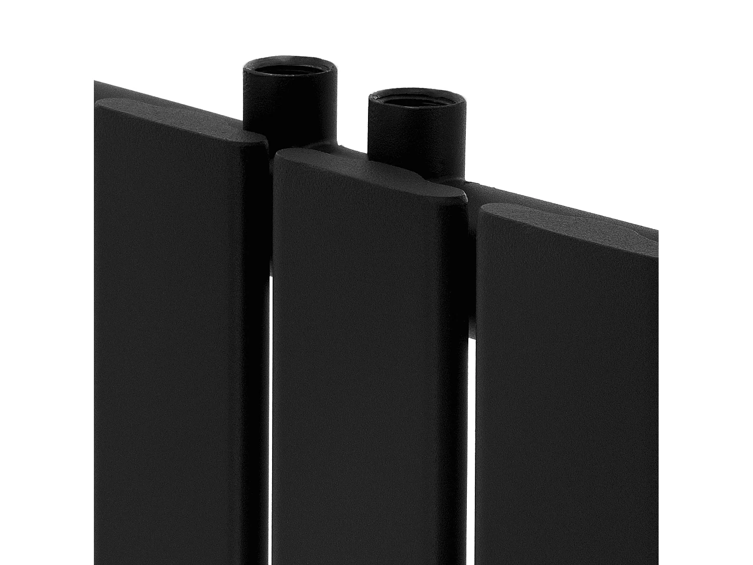 Radiador de diseño LuxeBath Stella 1600 x 480 mm, negro mate