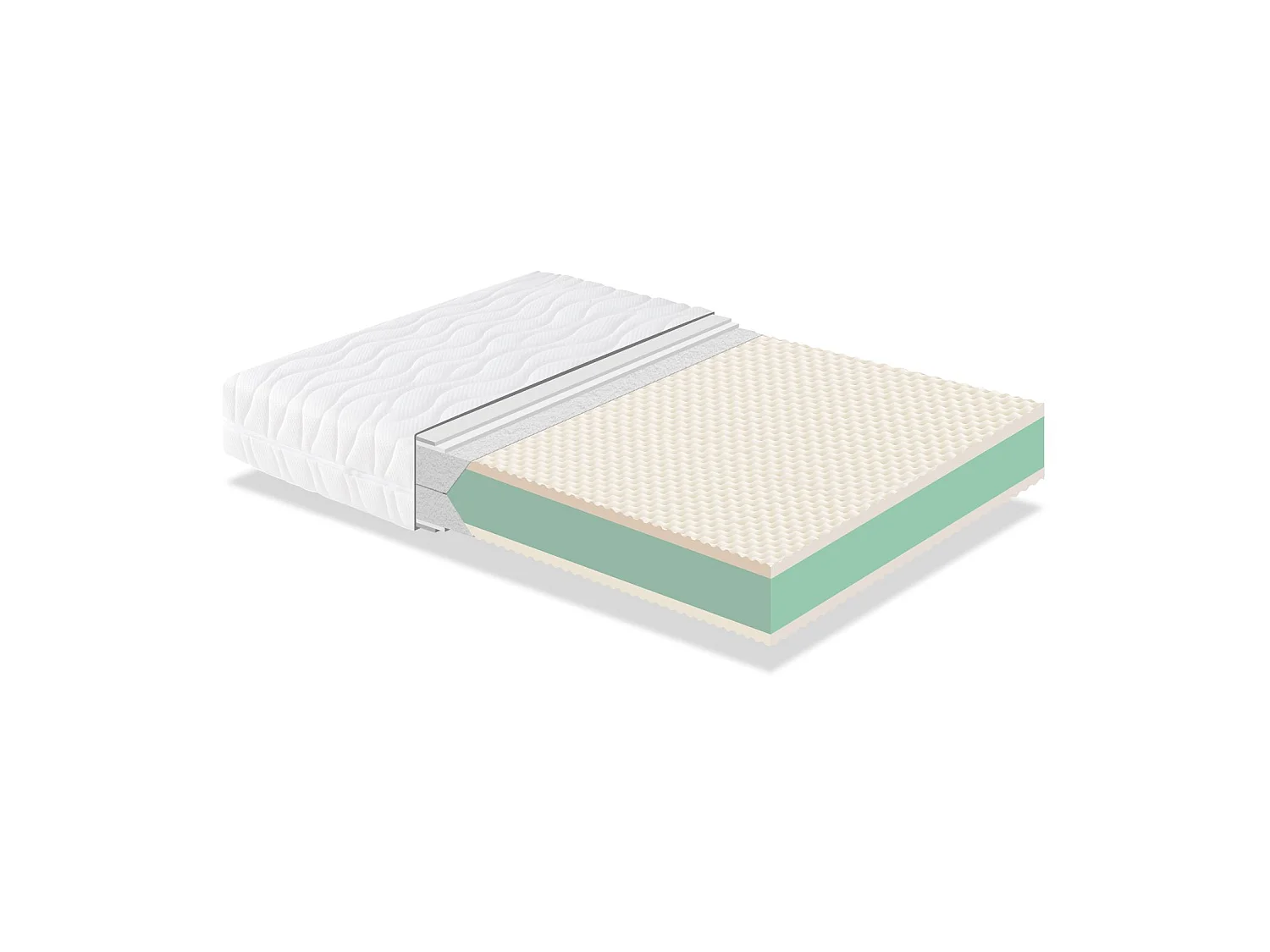 Matelas DORMISSIMO NORMA FIRM 160x190 Hauteur 22 cm - avec 2 cm de mousse viscoélastique de chaque côté