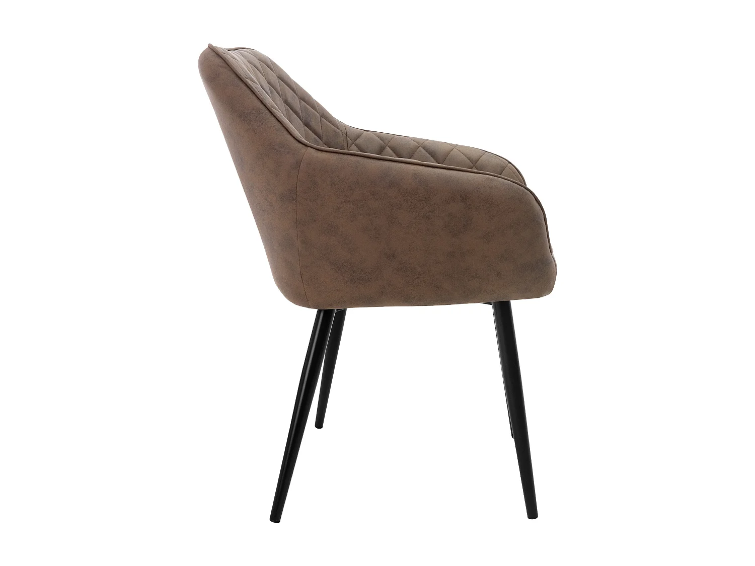 Lot 6x chaises de salle à manger fauteuils salon en matériau synthétique marron