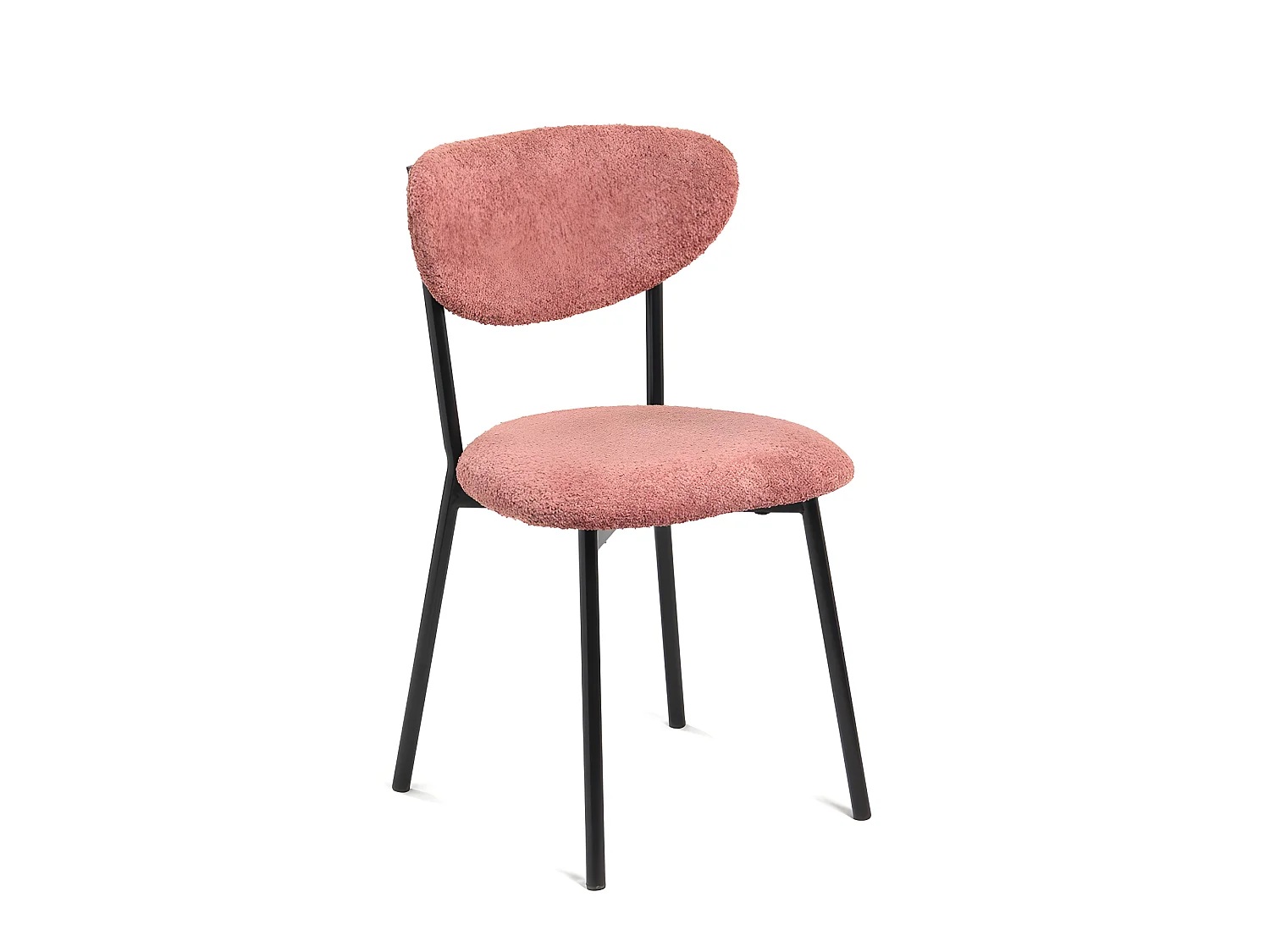 Chaise bouclette rose