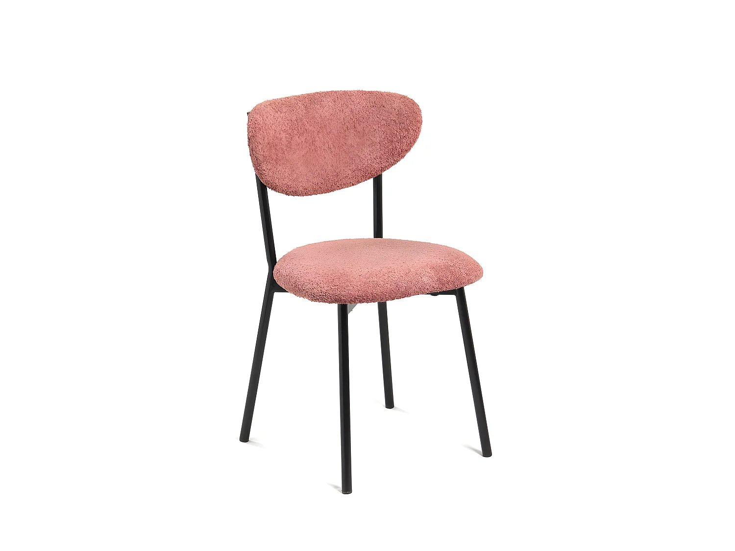 Chaise bouclette rose