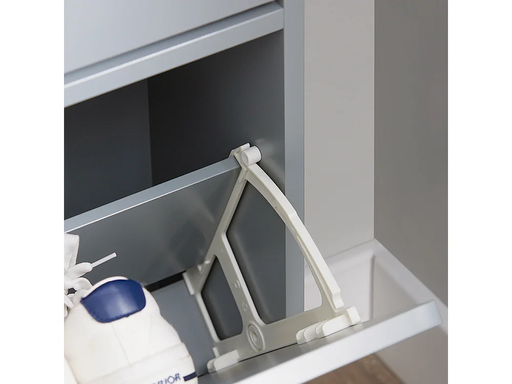 Zapatero Estrecho con 3 Solapas Organizador para Zapatos de Entrada 50 x 19 x 129 cm Gris FSR151-H-HG SoBuy ES