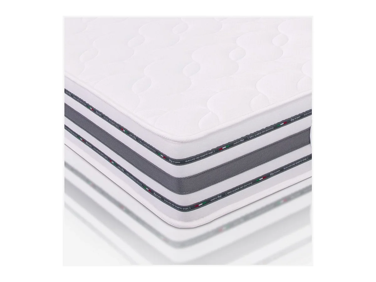 Materasso Una Piazza e Mezza 120x200 cm a Molle Bonnel Memory, alto 26 cm - Box System, Traspirante | Rubino