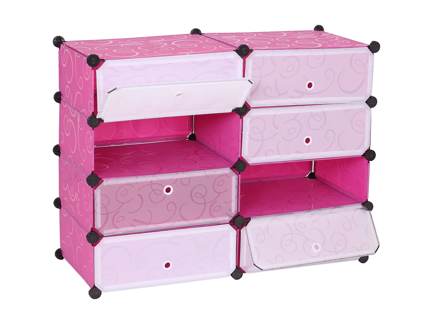 Armoire à chaussures MCW-B66, 8 compartiments,  rose