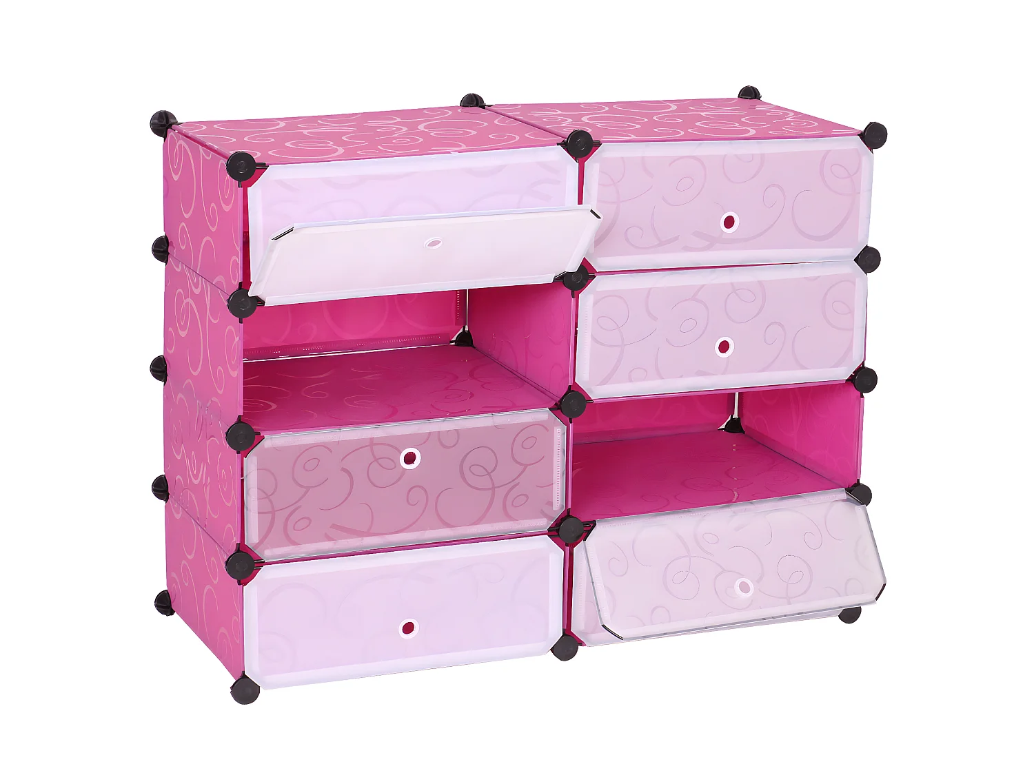 Armoire à chaussures MCW-B66, 8 compartiments,  rose