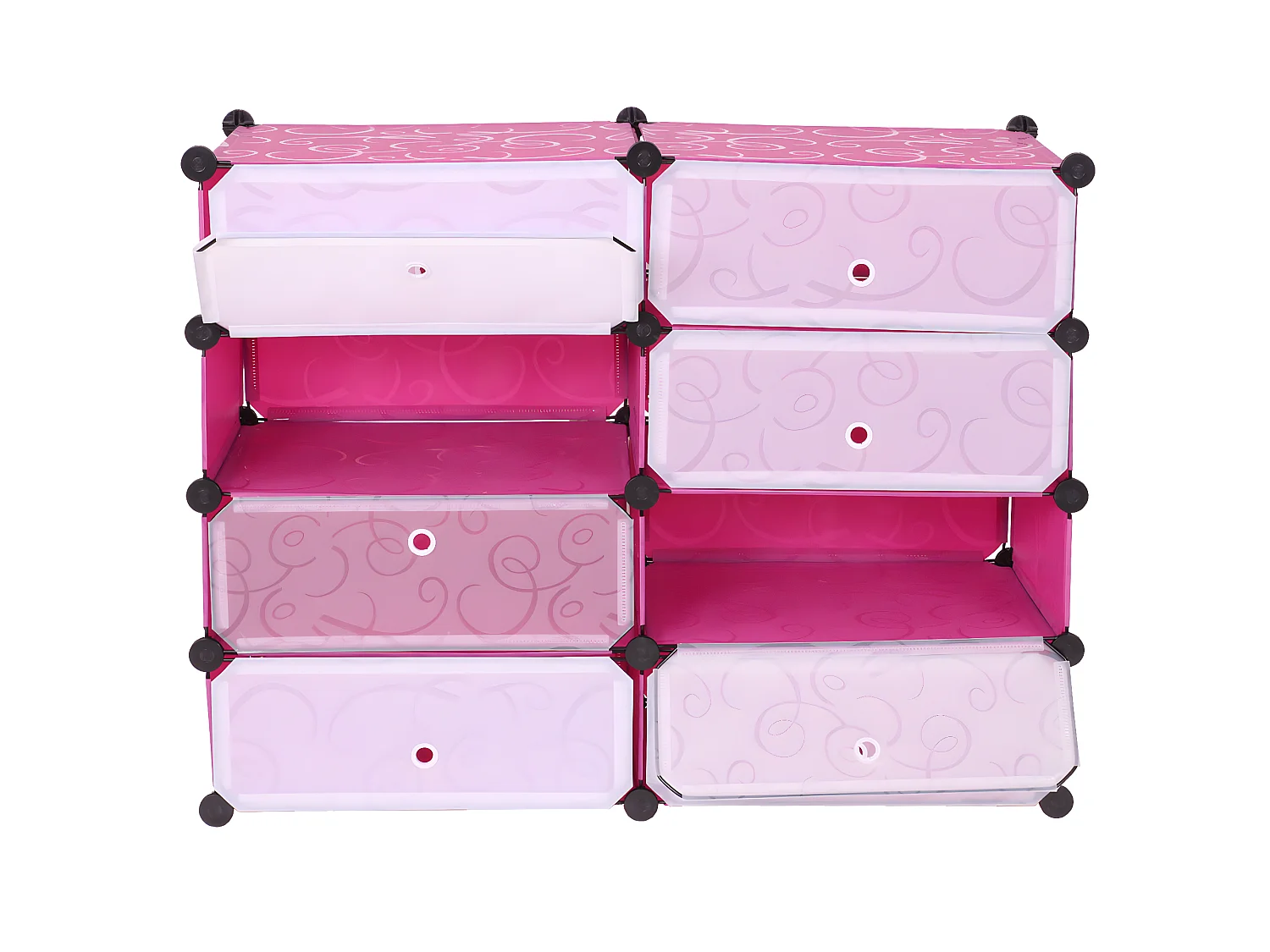 Armoire à chaussures MCW-B66, 8 compartiments,  rose