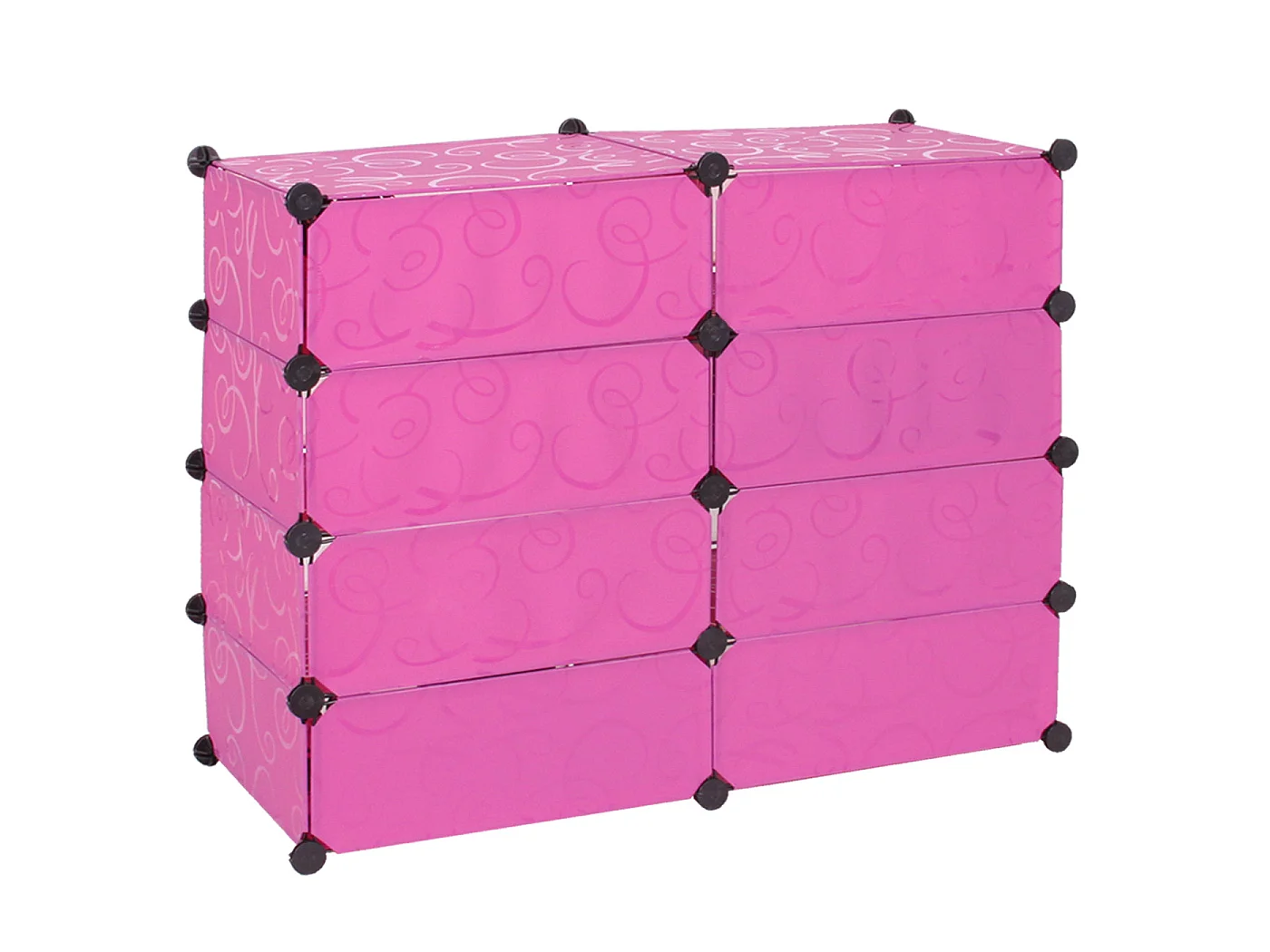 Armoire à chaussures MCW-B66, 8 compartiments,  rose