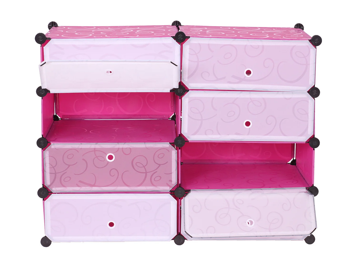MCW-B66 shoe cabinet, 8 compartments,  Pink