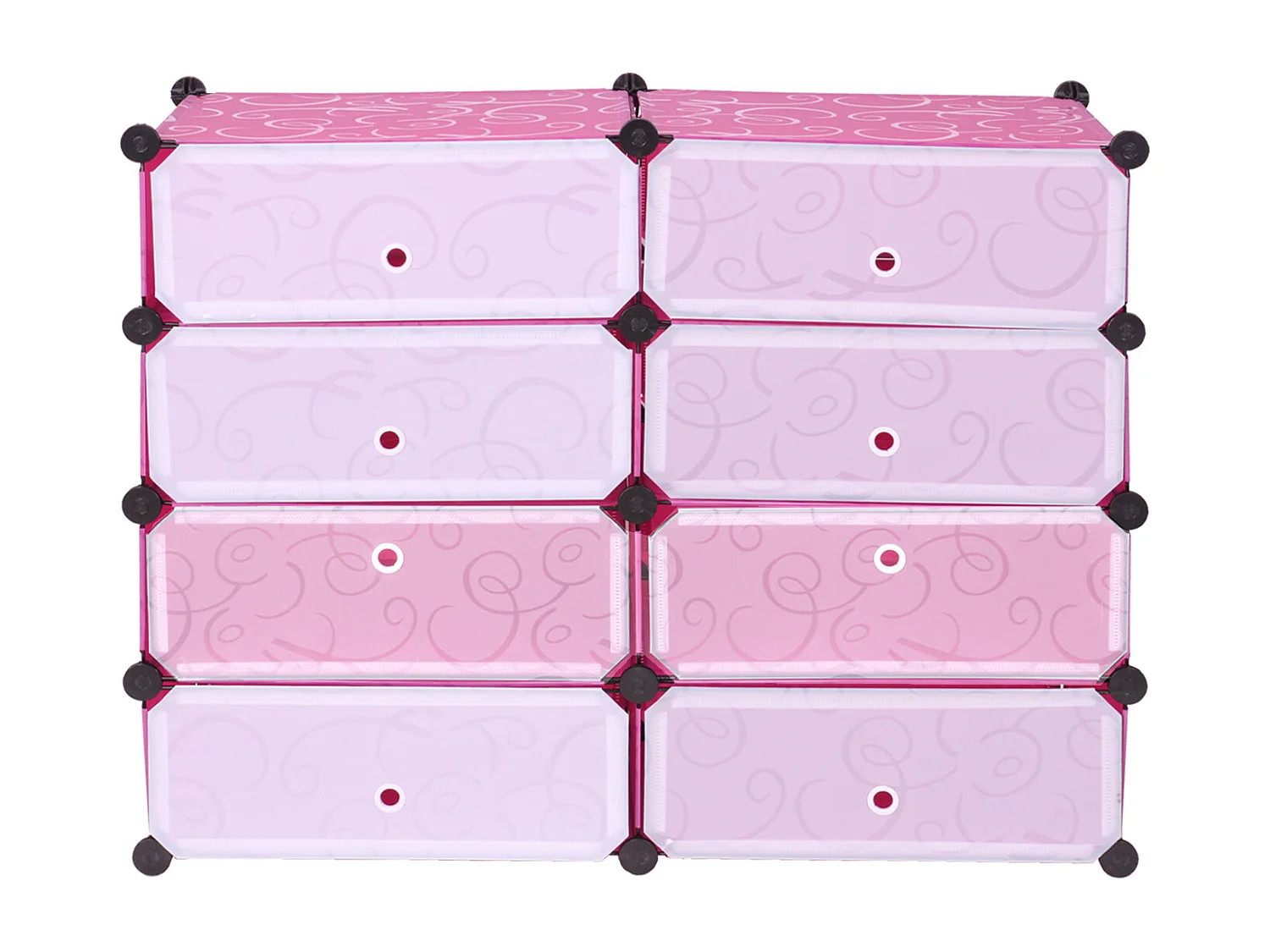MCW-B66 shoe cabinet, 8 compartments,  Pink