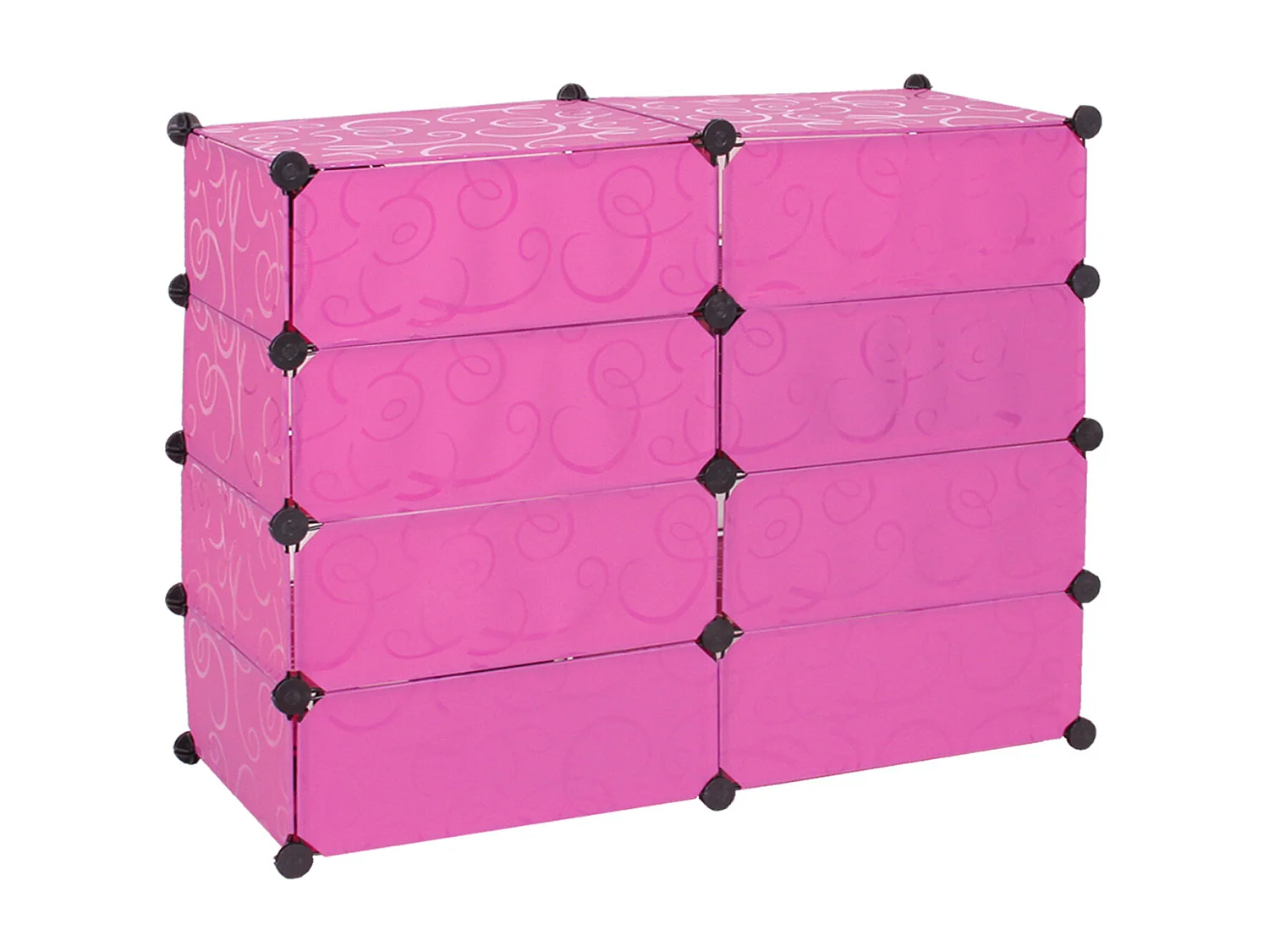 MCW-B66 shoe cabinet, 8 compartments,  Pink