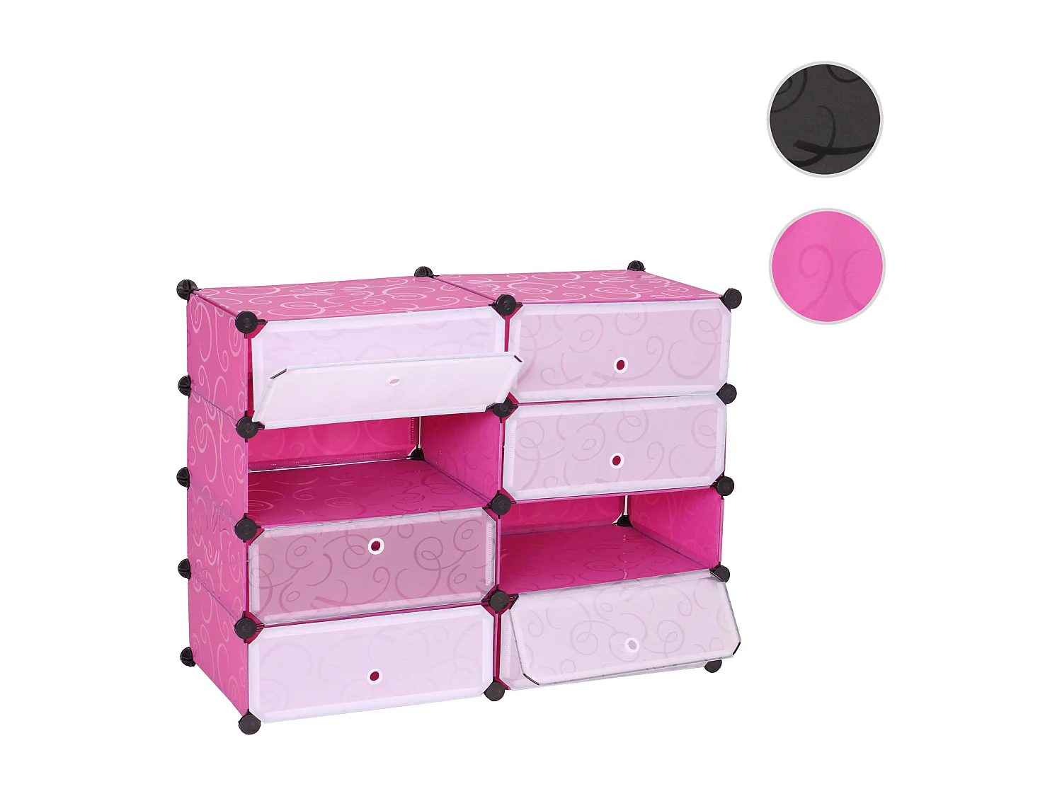 MCW-B66 shoe cabinet, 8 compartments,  Pink