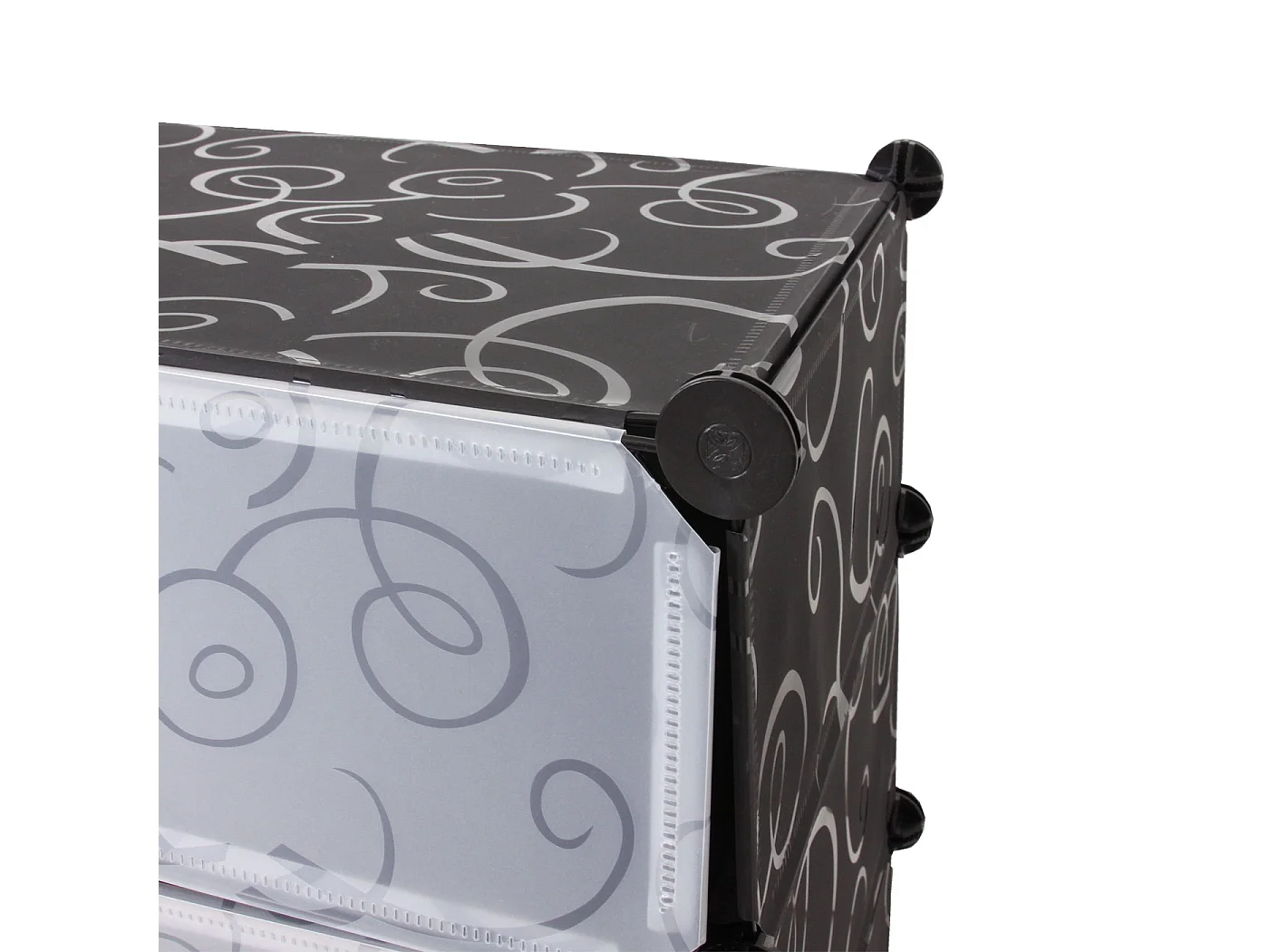 Scarpiera scaffale modulare MCW-B66 8 scomparti multiuso 73x92x36cm ~ nero