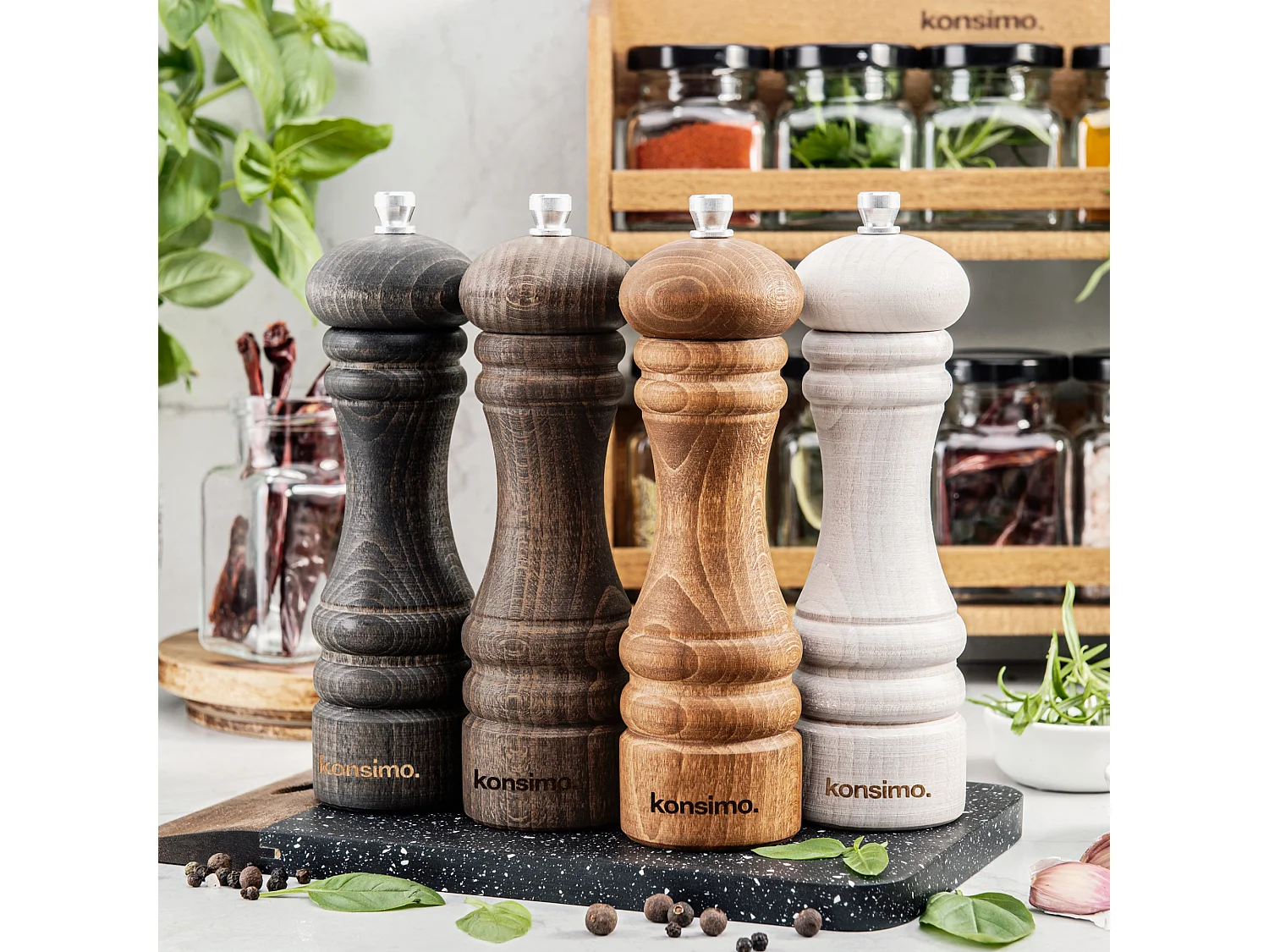 Salz-Pfeffermühlen  - teakholz geölt - MILOS