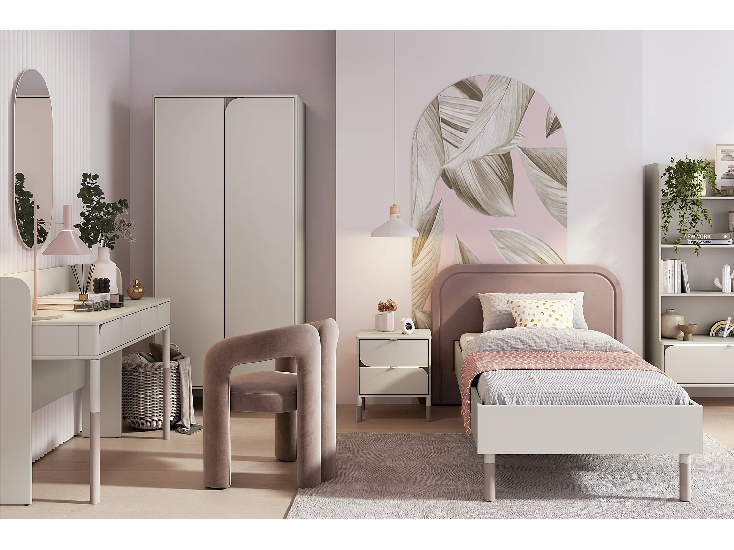 Nachttisch - Creme - CATTA